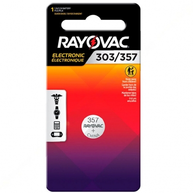 Pilha Botao Rayovac 303/357