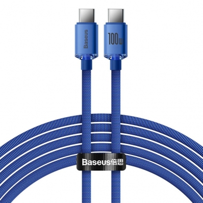 Cabo USB-C A Lightning Baseus CAJY000303 Crystal Shine 20 W - Blue 2 Metros