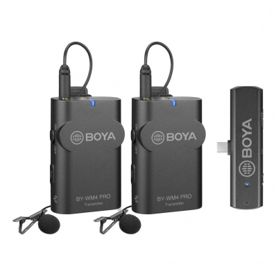 Microfone Boya BY-WM4 PRO-K6 Sem Fio - Preto