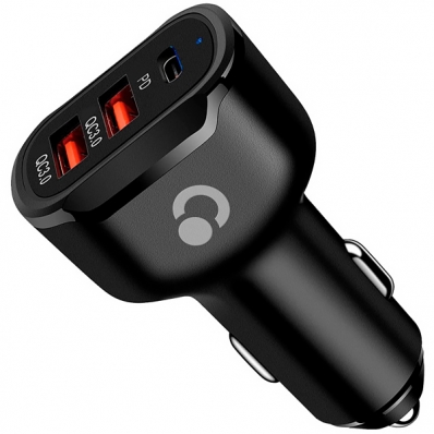 Carregador Veicular Player 2 USB/USB-C - Preto
