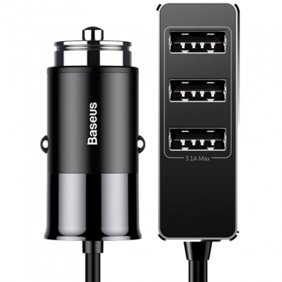 Carregador Veicular Baseus CCTON-01 4 Portas USB Preto