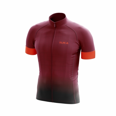 CAMISA CICLISMO FAST VINHO - ZIPER TOTAL