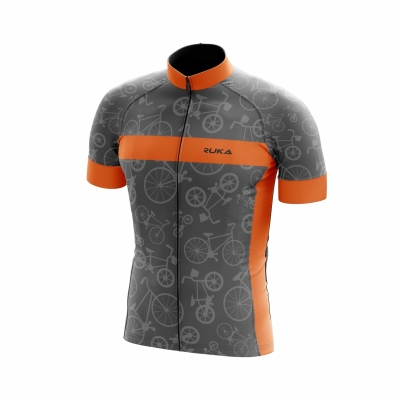 CAMISA CICLISMO FAST CICLE CINZA - ZIPER TOTAL