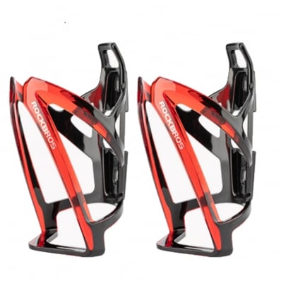 2x Suportes Caramanhola Rockbros Porta Garrafa Ciclismo Vermelho