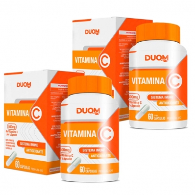 KIT 2X VITAMINA C 500MG 60 CÁPSULAS DUOM