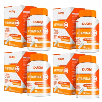 KIT 4X VITAMINA C 500MG 60 CÁPSULAS DUOM