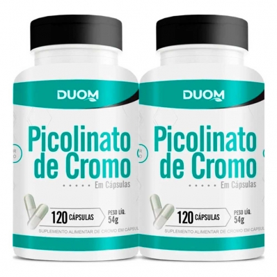 KIT 2X PICOLINATO DE CROMO 120 CÁPSULAS DUOM