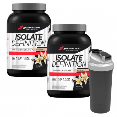 KIT 2X ISOLATE DEFINITION 900G BODY ACTION + COQUETELEIRA 600ML