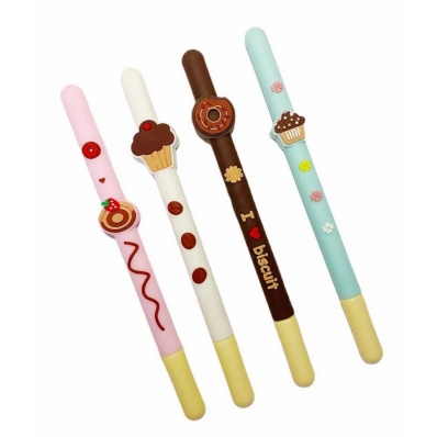 Caneta escrita fina gel formas chocolate avulsa - Docinhos