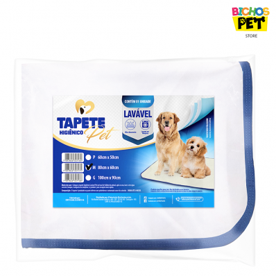 Tapete Higiênico Lavável Pet para Cães Médio 80x60 cm