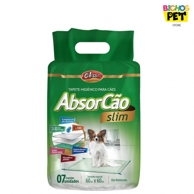 Tapete Higiênico para Cães Absorcão Colosso Slim 60x60 cm c/ 7 Unid.