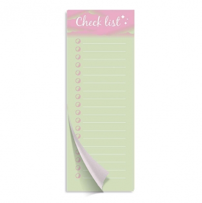 Bloco de notas pautado 74x210mm 90gr check list 30 fls