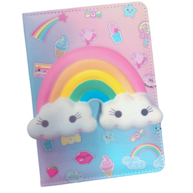 Caderno Squishy 17.50x12.30cm Rainbow