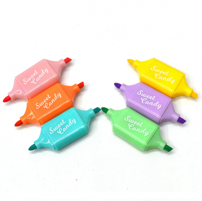 Marca texto ponta dupla Sweet Candy cores avulsa