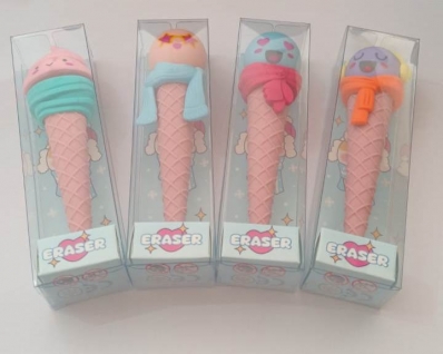 Borracha ice cream casquinha cores avulsa