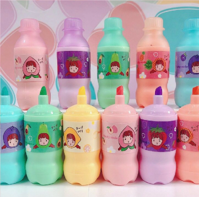Marca texto Garrafinha Fruity Soda cores avulso