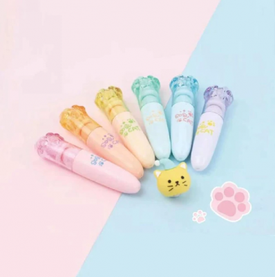 Marca texto Patinhas Susu Cat cores avulso