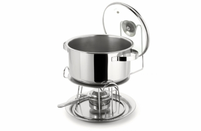Rechaud Inox com Queimador 32,5x10x36,5cm