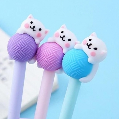 Caneta gel Gatinho Novelo avulsa
