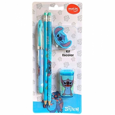 Kit escolar Stitch 5 peças blister