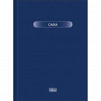Livro caixa 153x216mm 56g 50 fls capa dura