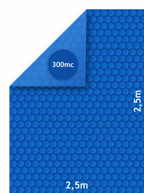 Capa Térmica Para Piscina 2,5 x 2,5 300 Micras 