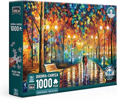 Quebra-cabeça Leonid Afremov som da chuva 1000 peças