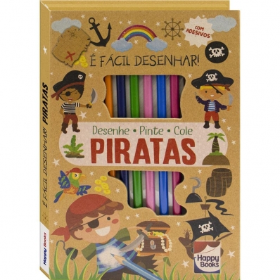Piratas: Desenhe - Pinte - Cole - Col. É fácil desenhar!