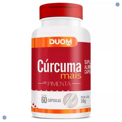 AÇAFRÃO DA TERRA COM PIMENTA PRETA CURCUMA MAIS DUOM