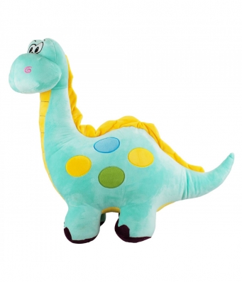 Dinossauro Pescoçudo Verde Turquesa 52cm - Pelúcia