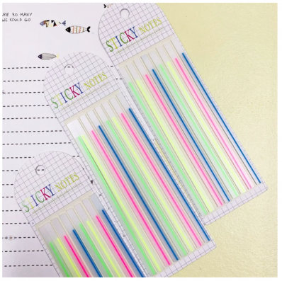 Nota marca texto adesiva fita sticky notes flags 160 fls 14x0.50cm marcador fluorescente sublinhado