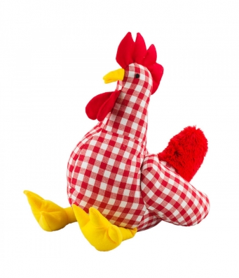  Galo Pano Quadriculado Vermelho ou Azul 37cm - Pelúcia