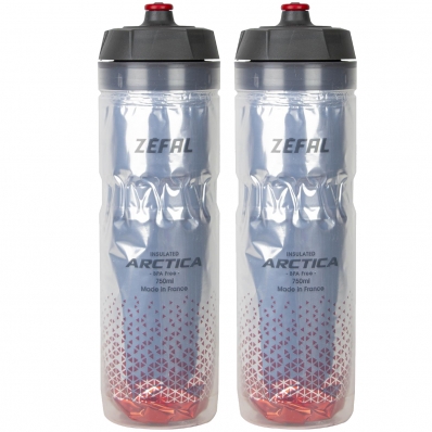 2x Garrafas Termica Arctica Zefal Caramanhola Bike 750ml Vermelho