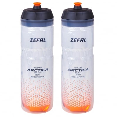 2x Garrafas Termica Arctica Zefal Caramanhola Bike 750ml Laranja