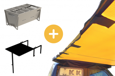 Combo Churrasqueira + Toldo + Mesa