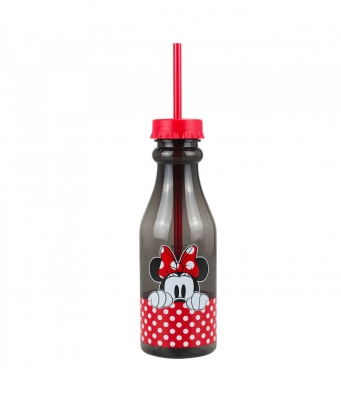 Garrafa Canudo Minnie 500ml - Disney