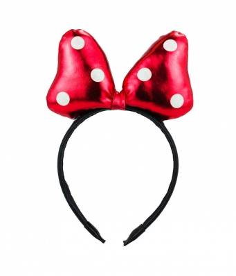  Tiara Laço Vermelho Minnie 24x16cm - Disney