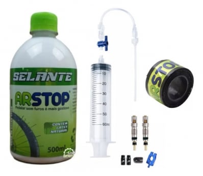 Kit Selante Tubeless Arstop Aplicador Selante Nucleo Fita