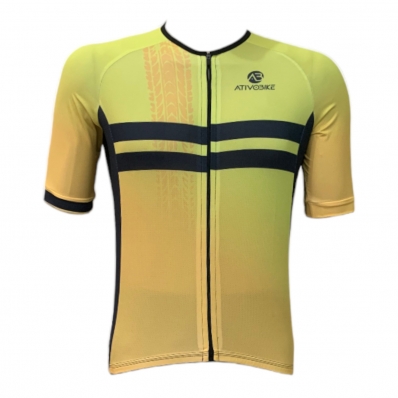 CAMISA CICLISMO MASCULINO MTB - AMARELO (PLUS SIZE) 