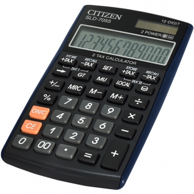 Calculadora Citizen SLD-7055 de 12 Digitos - Preta/Azul