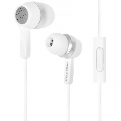 Fone de Ouvido Megastar HPV356 com Microfone e Cabo de 1.1 Metros - Branco