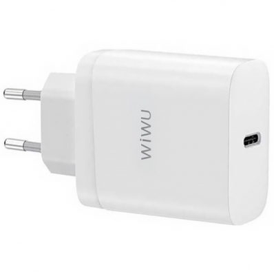 Adaptador de Tomada Wiwu Comet RY-U56-A USB-C de 20 Watts - Branco