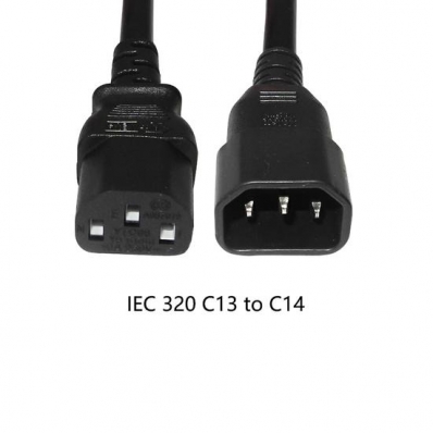 Cabo Extensao Power UPS C13 A C14 2MTS 13AMP Preto