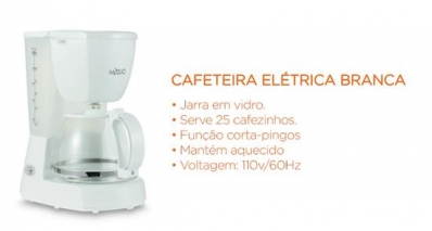 Cafeteira Mitsuo CN4298-V 750W 1,25L WHT 110V