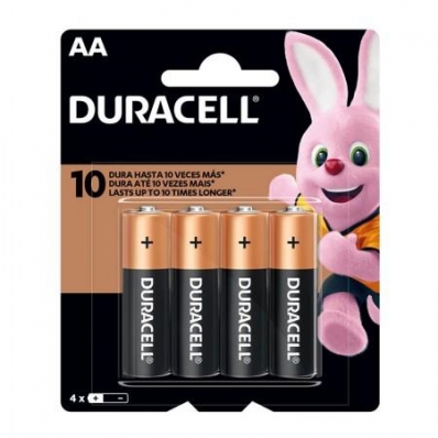 Pilha AA Duracell Alcalina PACK-4