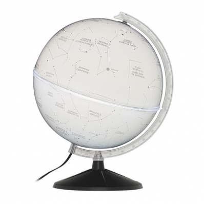 Globo Celeste 30cm: Cielo Branco - Iluminado led color com controle remoto - Base preta