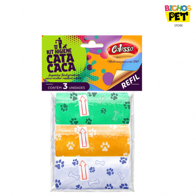 Refil Kit Higiene Cata Caca Colosso c/ 3 Unid.