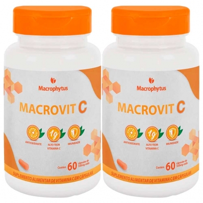 KIT 2X VITAMINA C MACROVIT 1G 60 CÁPSULAS MACROPHYTUS