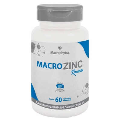 ZINCO QUELATO 28MG 60 CÁPSULAS MACROPHYTUS