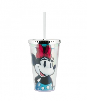  Copo Com Canudo Minnie 100 Anos 450ml - Disney